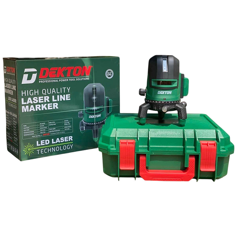 Máy cân mực Laser 5 tia xanh Dekton DK-LS0502 dùng pin Lithium, phạm vi đo 50m (Chưa bao gồm chân máy)