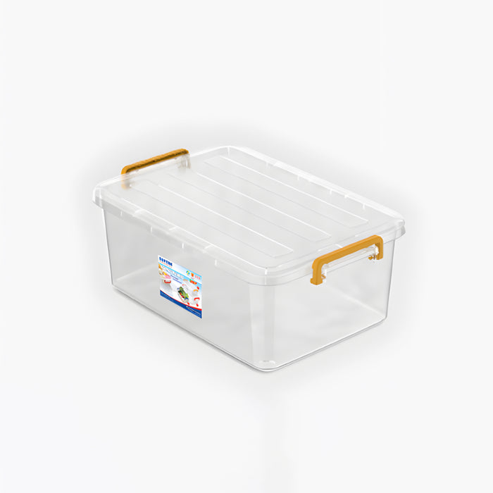 Thùng nhựa trong suốt Duy Tân, hình chữ nhật có nắp gài.