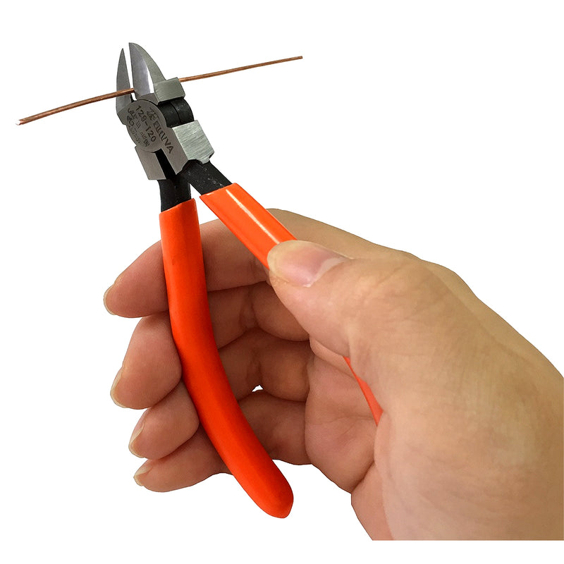 Kìm cắt mini, có lò xo trợ lực, lưỡi cong mỏng Fujiya 12S-120 kích thước 120mm