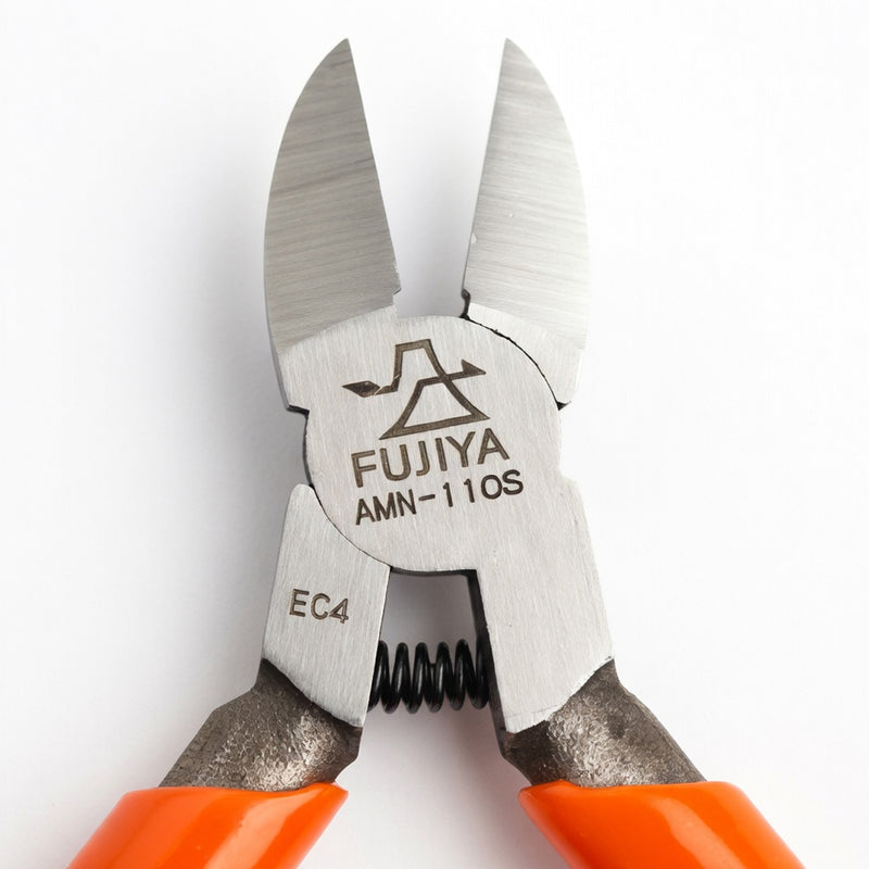 Kìm cắt mini, có lò xo trợ lực, lưỡi cong nhẹ (Round Sharp) Fujiya AMN Series, kích thước từ 110mm - 125mm