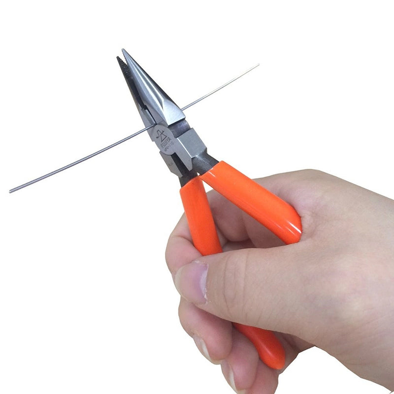 Kìm mũi nhọn mini, có lò xo trợ lực, hàm kẹp răng cưa Fujiya MP9-110 kích thước 110mm