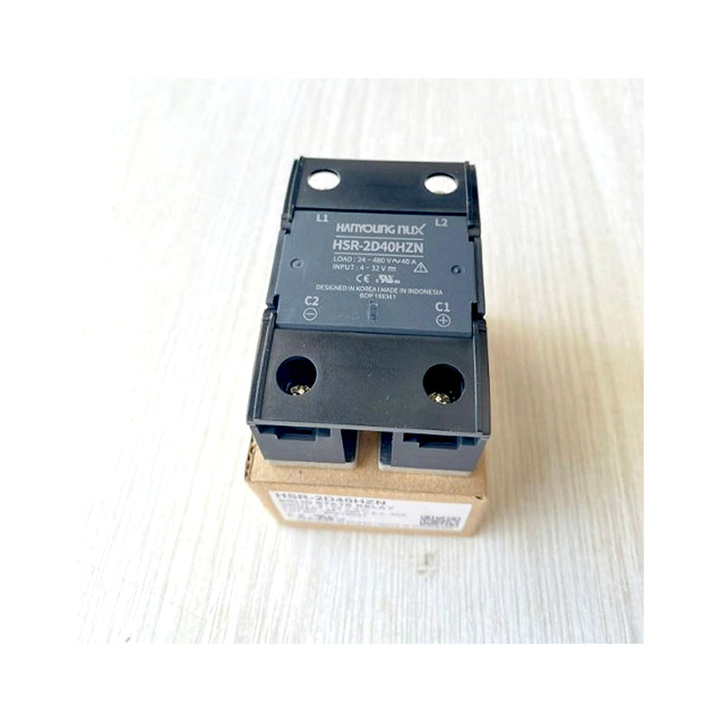Relay bán dẫn 1 pha cao cấp Hanyoung Nux HSR-2 Series. Tiêu chuẩn CE, UL, RoHS2. Không kèm đế tản nhiệt