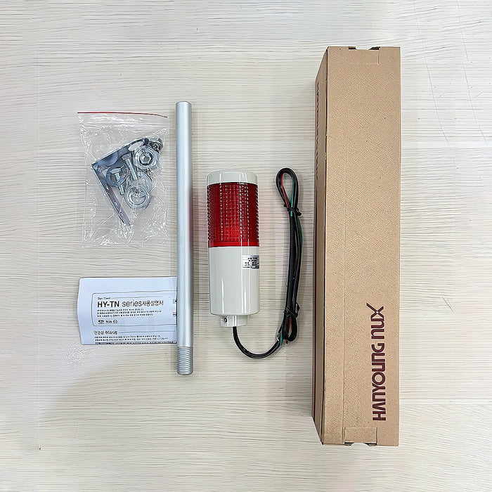 Đèn báo nhiều tầng dạng tháp Ø55mm Hanyoung Nux HY-TN Series, kiểu đèn sáng liên tục (Không còi báo, không nhấp nháy). Tiêu chẩn CE, RoHs, (IPX0 - dùng trong nhà)