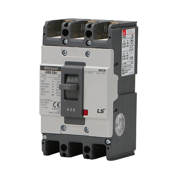 Cầu dao tự động MCCB 3P LS, tải danh định từ 5A ~ 1600A, dòng cắt từ 14kA - 75kA