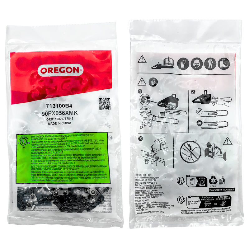 Dây xích 56 mắc 90PX, bước xích 3/8"LP, rãnh lam dày 1.1mm, kiểu cắt vát góc MAKITA 191H03-4