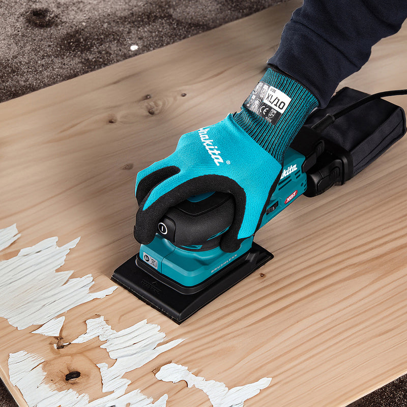 Máy chà nhám rung Makita BO005CG dùng Pin 40Vmax XGT thông qua ổ cắm rời, kích thước đế chà 80mm x 130mm
