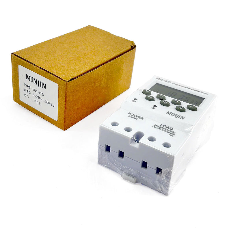 Timer hẹn giờ kỹ thuật số MINJIN MJ316TS, có 16 chế độ cài đặt On- Off