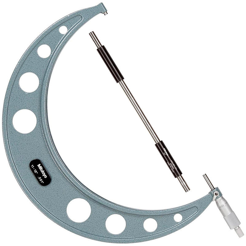 Bộ 6 cây Panme đo ngoài hệ Inch Mitutoyo Mã số 103-906-10, đáp ứng dãy đo từ 6 - 12 Inch