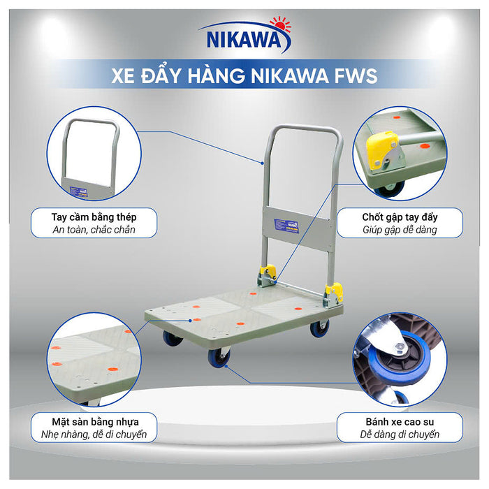 Xe đẩy hàng Nikawa tải trọng 150kg - 300kg