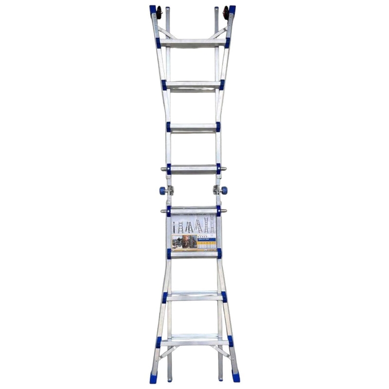 Thang nhôm gấp đa năng (rút lồng) Nikawa, độ dày nhôm chịu lực 2.4mm