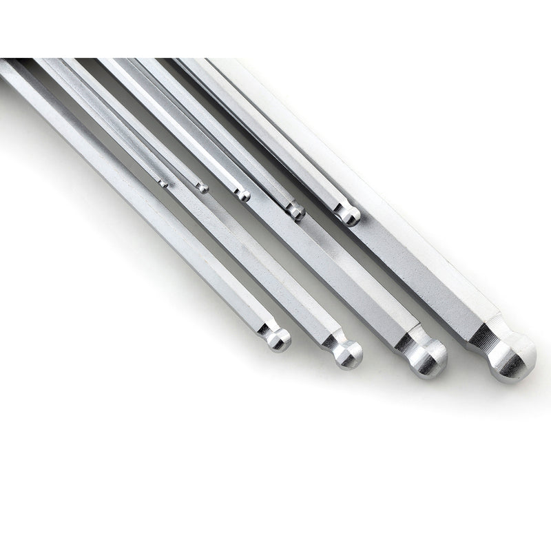 9 PCS EXTRA LONG POINT HEX KEY SET MM (CrV) SATA 09101A