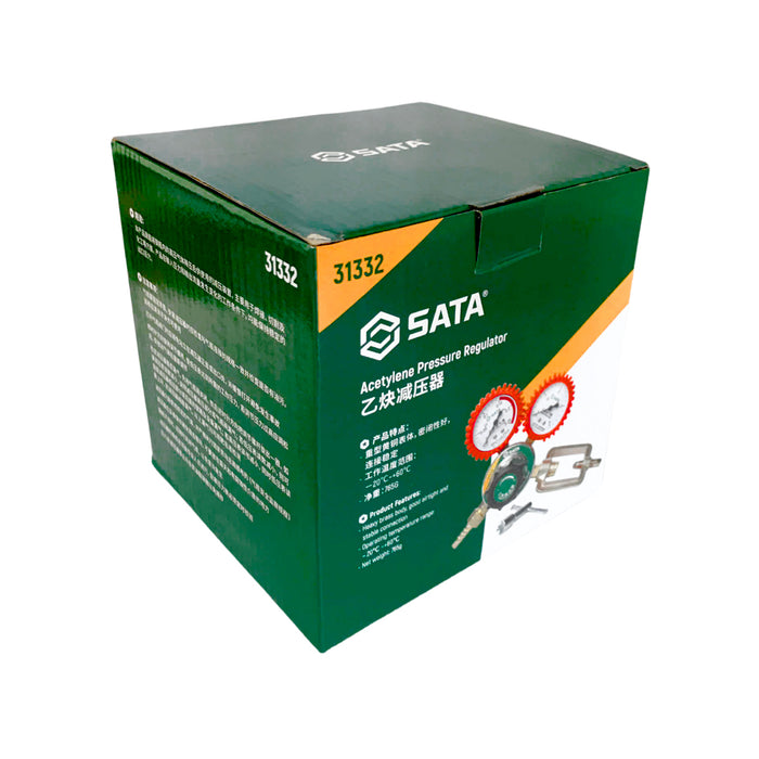 Đồng hồ điều áp khí Acetylen ren ngoài SATA 31332