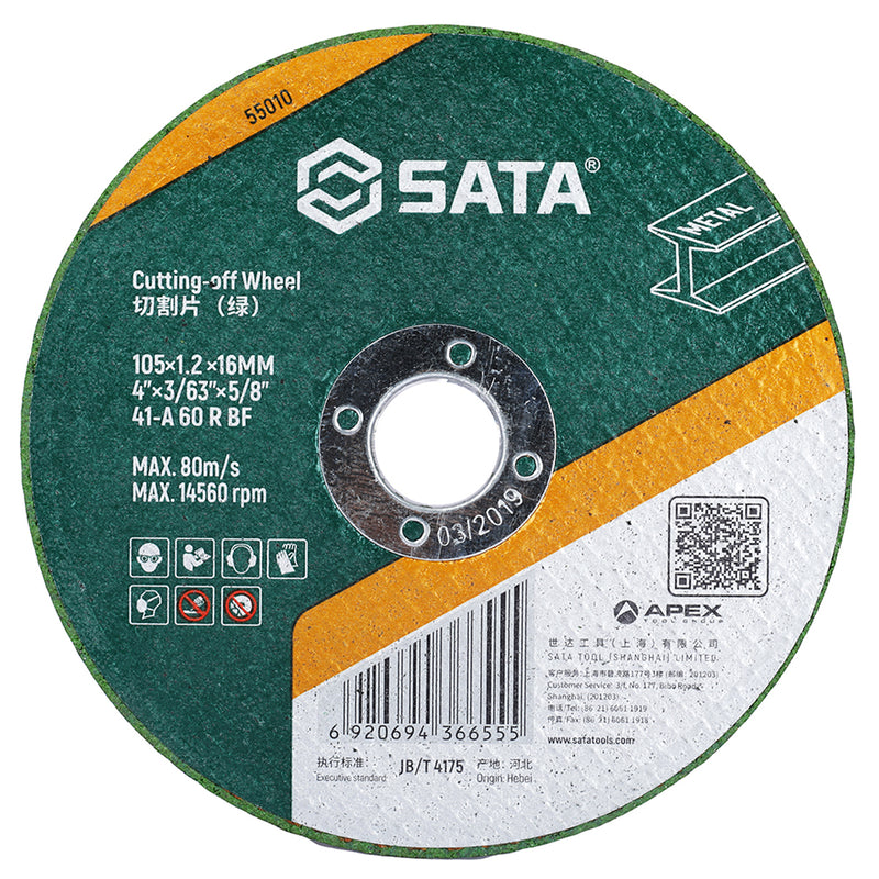 Lưỡi đá cắt kim loại SATA đường kính 105mm, lỗ cốt 16mm