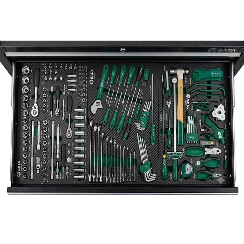 Bộ 3 khay dụng cụ sửa chữa và bảo trì ô tô 168 chi tiết SATA AE5961