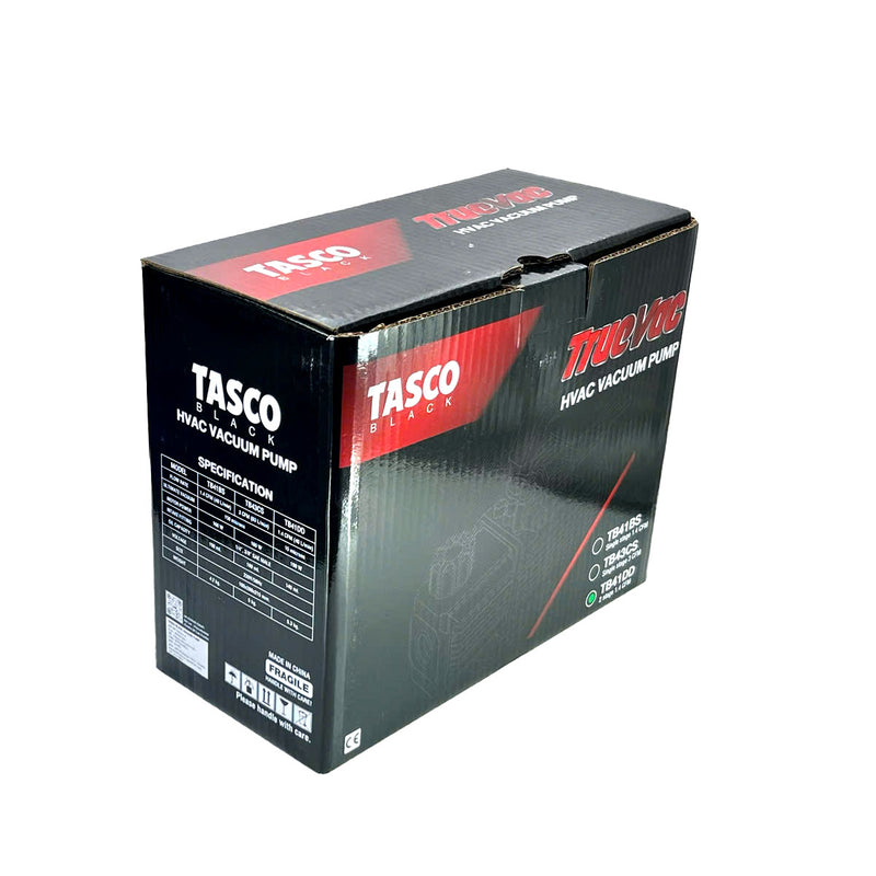 Máy hút chân không 2 cấp Tasco TB41DD tốc độ lực hút 40L/phút, mức chân không tối đa 15 microns, cổng kết nối 1/4 inch và 3/8 inch
