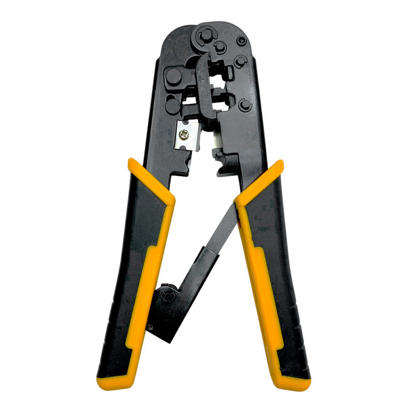 Kìm bấm line công nghiệp 185mm/7.3 inch (8P/6P) TOLSEN 38054, khung thép cứng, mạ đen, tay cầm nhựa PP/TPR