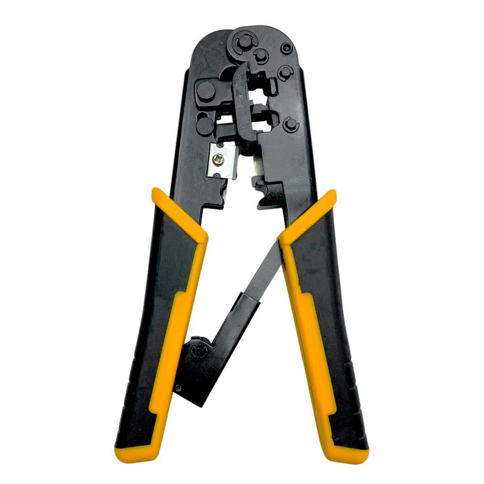 Kìm bấm line công nghiệp 185mm/7.3 inch (8P/6P) TOLSEN 38054, khung thép cứng, mạ đen, tay cầm nhựa PP/TPR