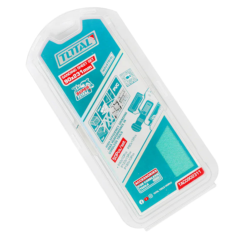 Hộp 50 giấy chà nhám chữ nhật Total TAC0902311 kích thước 90mm x 231mm