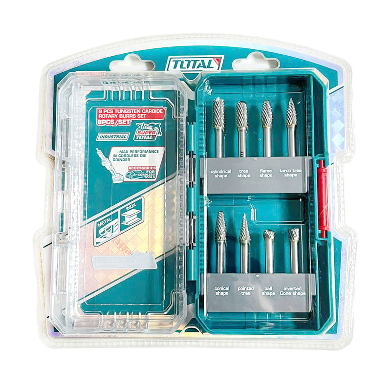 Bộ 8 mũi doa kim loại Total TACSDL10801 đường kính chuôi 6mm