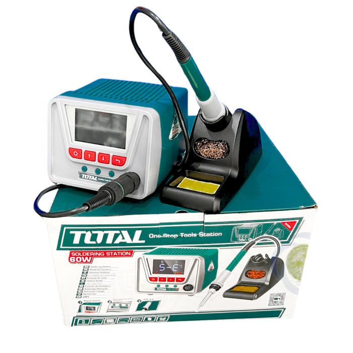 Mỏ hàn chì 60W kèm máy ổn định nhiệt Total TET160923 màn hình kỹ thuật số