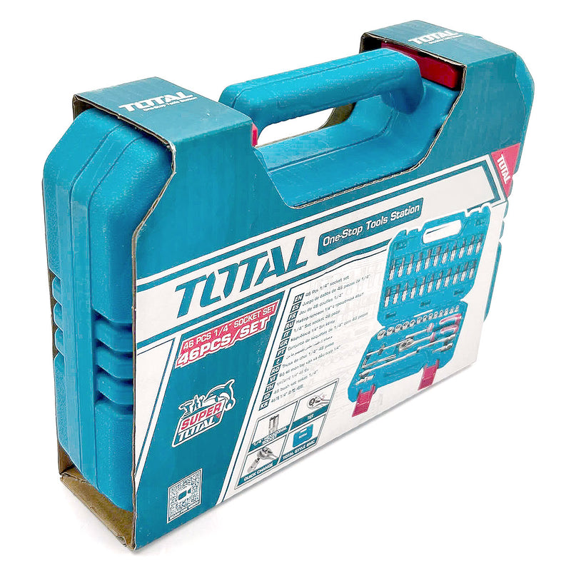 Bộ đầu tuýp 46 chi tiết cốt 1/4 inch TOTAL THT141462