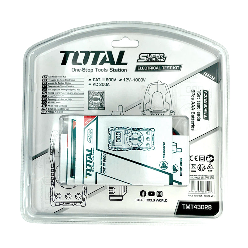 Bộ 3 dụng cụ kiểm tra điện TOTAL TMT43028