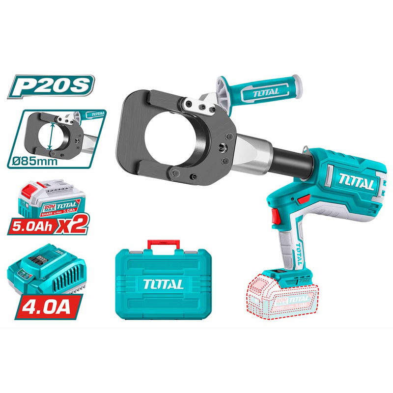 Máy cắt cáp thủy lực dùng Pin Lithium-Ion 20V Total TRCLI2005 đường kính cắt 85mm