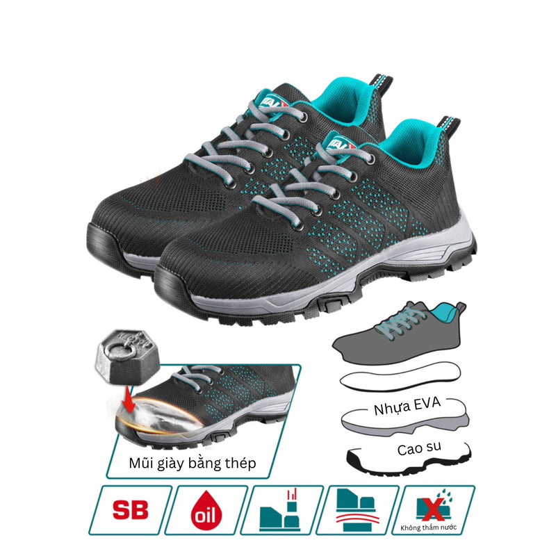 Giày bảo hộ TOTAL TSP206SB size từ 40-43, chất liệu đế EVA, cấp độ an toàn SB