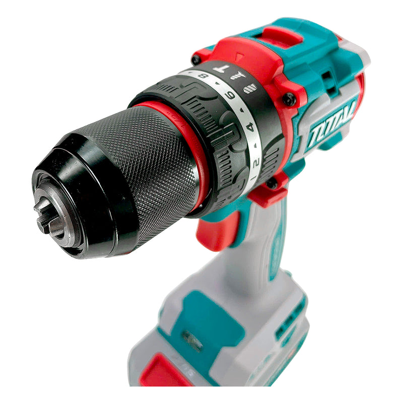 Máy khoan búa không chổi than dùng Pin 20V, đầu kẹp 13mm Total