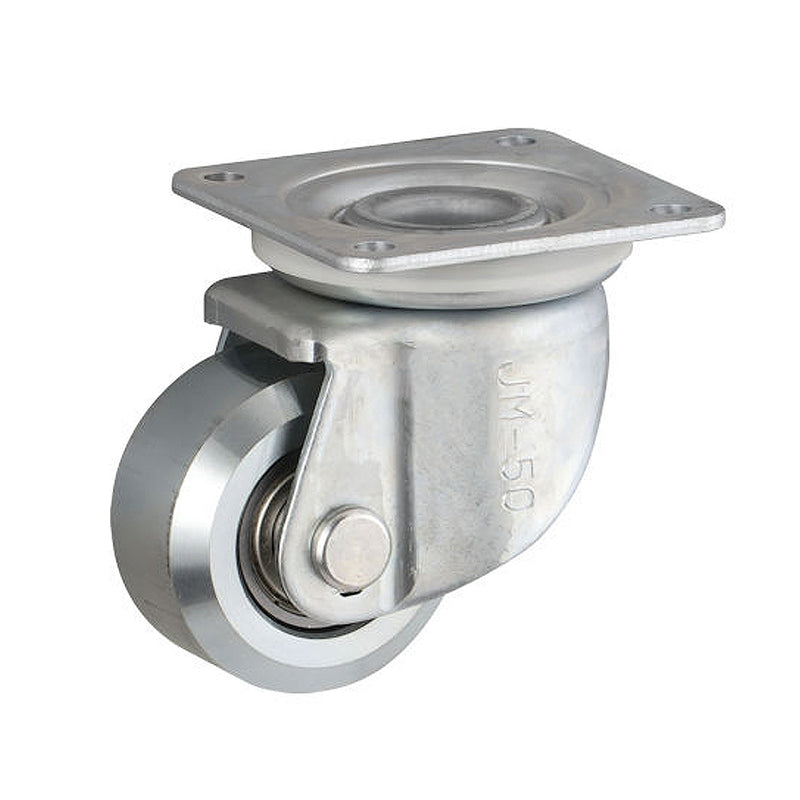Bánh xe đẩy tải nặng, thân lùn Ukai JM-Type có xoay, không khóa bánh, đường kính từ 50mm - 75mm