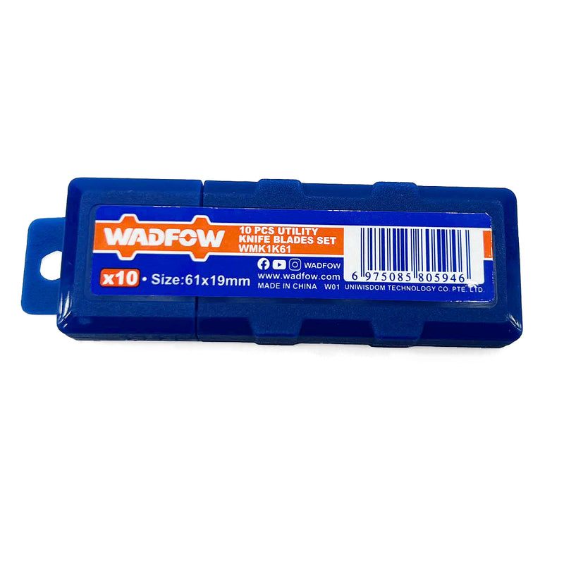 Hộp 10 lưỡi dao rọc Wadfow WMK1K61 kích thước 61mm x 19mm
