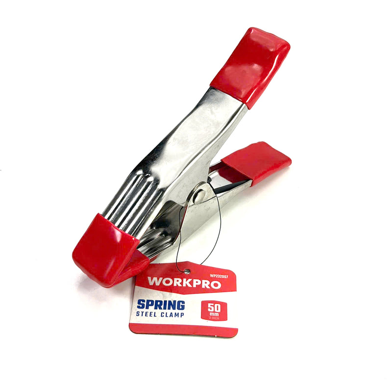 Kẹp lò xo bằng thép mạ niken, đầu bọc nhựa PVC Workpro (Steel Spring Clamp)