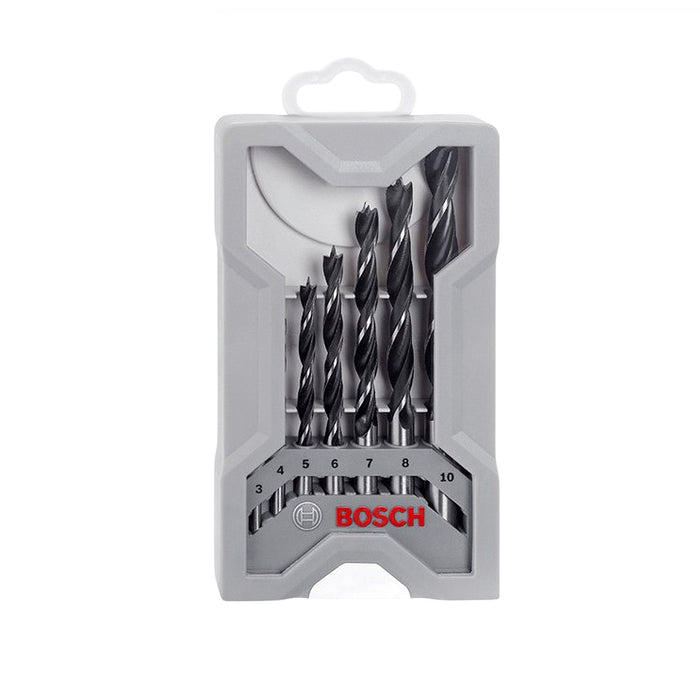 Bộ 7 mũi khoan gỗ xoắn ốc Bosch 2607017034 đường kính từ 3mm - 10mm, đuôi trơn