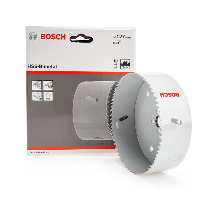 Mũi khoét lỗ Bosch dùng cho kim loại, đường kính từ 70mm - 152mm, dài 44mm, vật liệu thép HSS