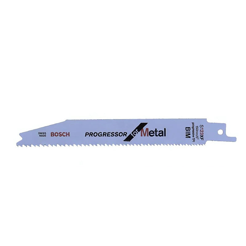 Vĩ 5 lưỡi cưa kiếm BiM Bosch S123XF dùng cắt kim loại, số răng 8-14 TPI, chiều dài 150mm mã số 2608654402