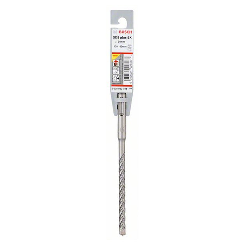 Mũi khoan bê tông 4 cạnh SDS PLUS-5X Bosch, đường kính từ 5mm - 10mm, đuôi gài