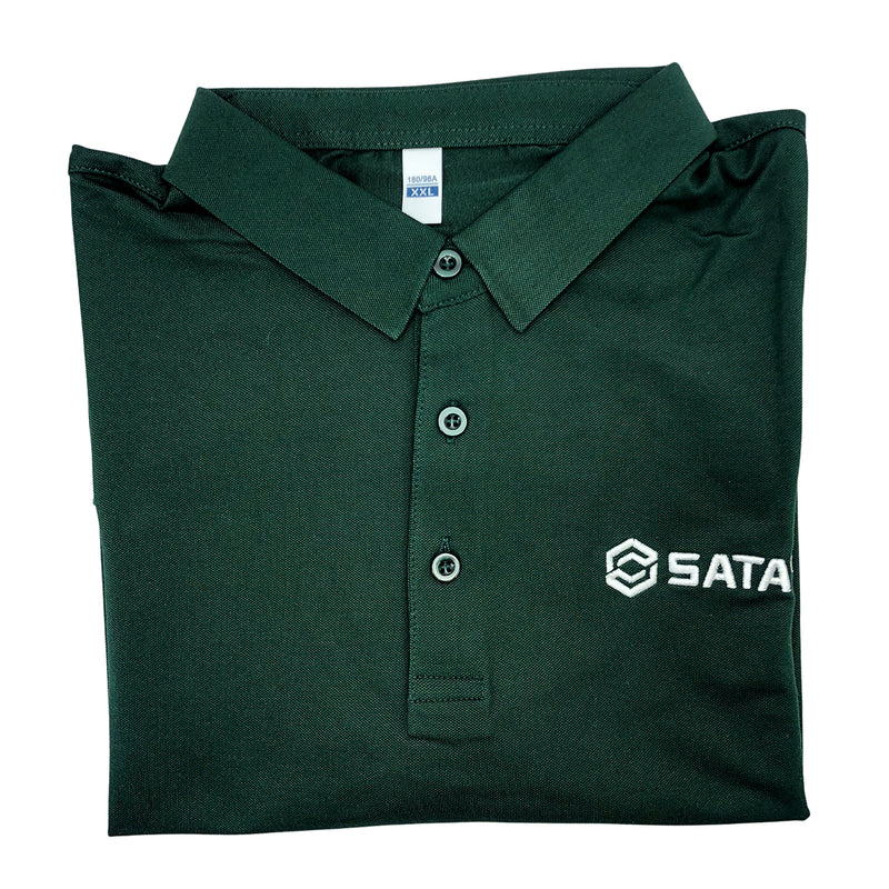 Áo đồng phục Sata có cổ, vải thun lạnh cao cấp, co giãn 4 chiều