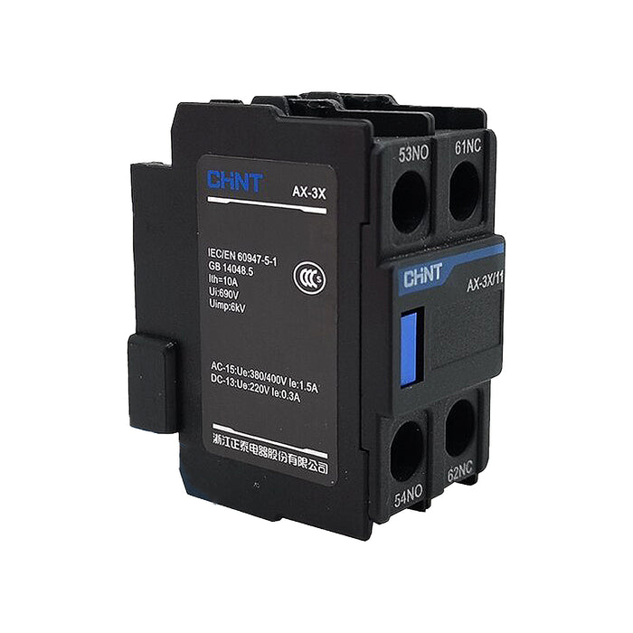 Tiếp điểm phụ lắp phía trên mặt khởi động từ Chint AX-3X dùng cho khởi động từ NXC series