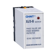 Rờ le bảo vệ quá/thấp áp, mất pha và mất thứ tự pha Chint XJ3-G đã bao gồm đế 8 chân tròn