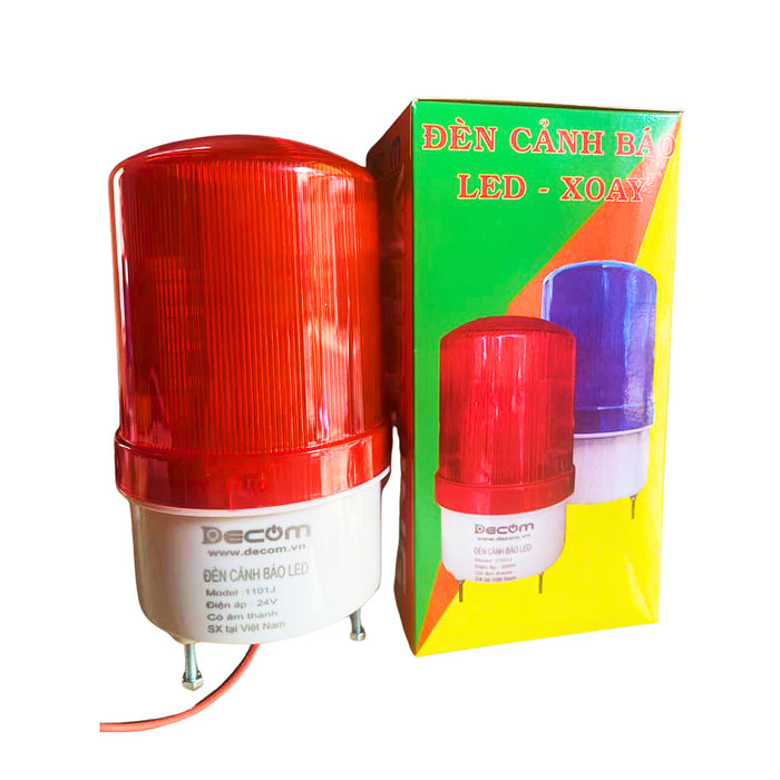 Đèn cảnh báo led xoay Decom không còi và có còi