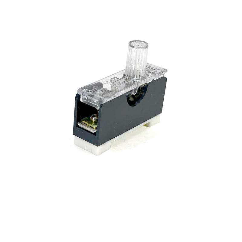 Hộp cầu chì kính lắp thanh ray FS-101 có đèn báo, tải 10A, điện áp 250V/AC, kèm 1 cầu chì 10A