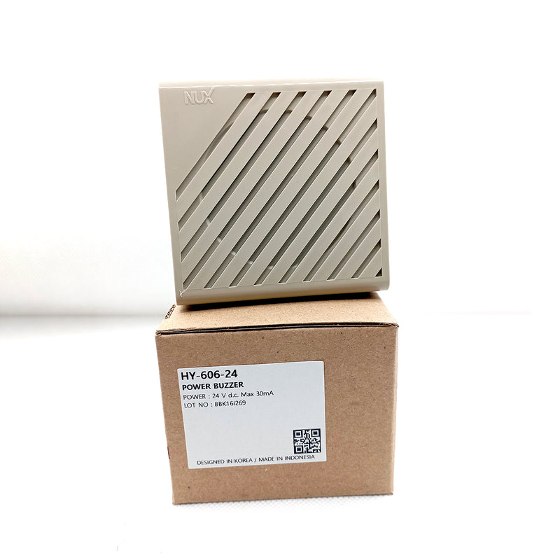 Còi báo động lắp tủ điện mặt vuông gắn chìm Hanyoung Nux HY-606 series, Ø66mm