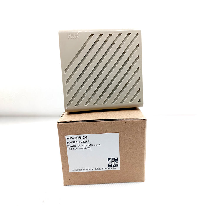 Còi báo động lắp tủ điện mặt vuông gắn chìm Hanyoung Nux HY-606 series, Ø66mm