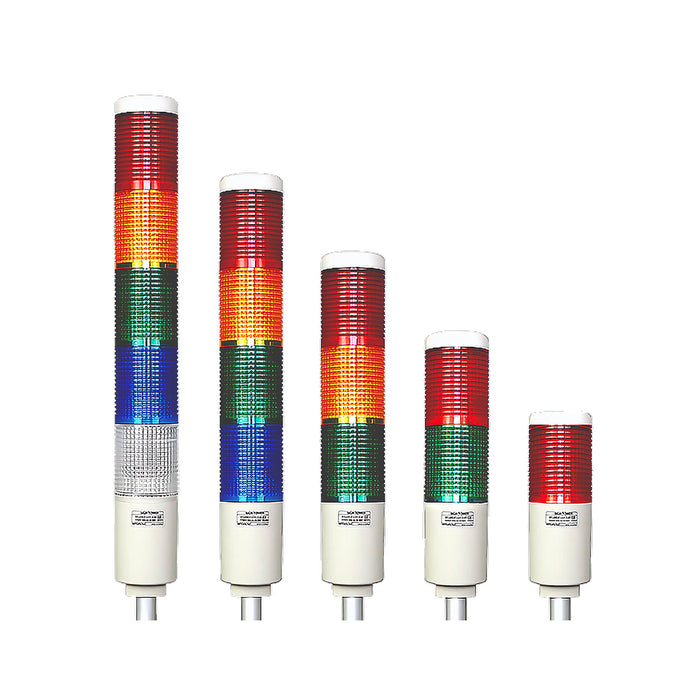 Đèn báo nhiều tầng dạng tháp Ø55mm Hanyoung Nux HY-TN Series, kiểu đèn sáng liên tục (Không còi báo, không nhấp nháy). Tiêu chẩn CE, RoHs, (IPX0 - dùng trong nhà)