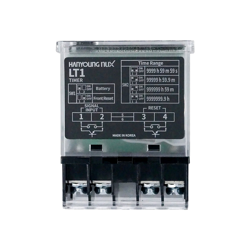 Bộ định thời gian màn hình kỹ thuật số Hanyoung Nux LT1 Series. Tiêu chuẩn CE, IP66