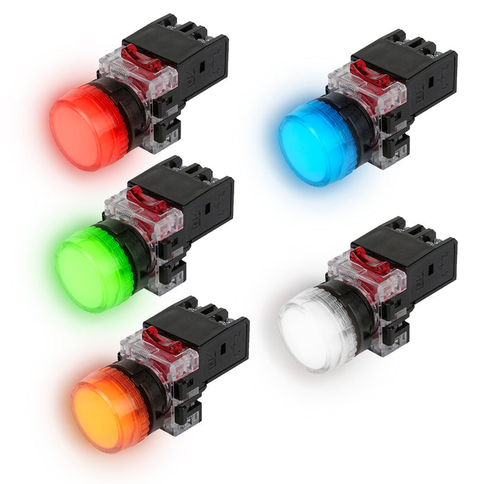 Đèn báo tủ điện mặt nhựa Hanyoung Nux MRP-T series, Lỗ khoét Ø22mm. Tiêu chuẩn CE