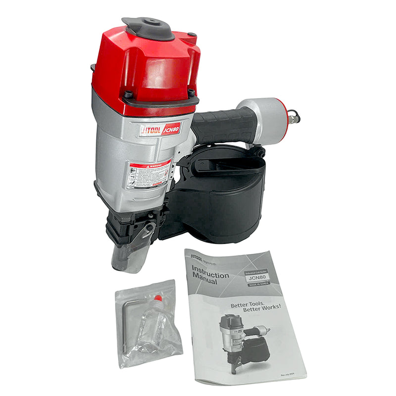 Máy bắn đinh cuộn dùng khí nén JITOOL JCN80, kích thước đinh 50mm - 83mm