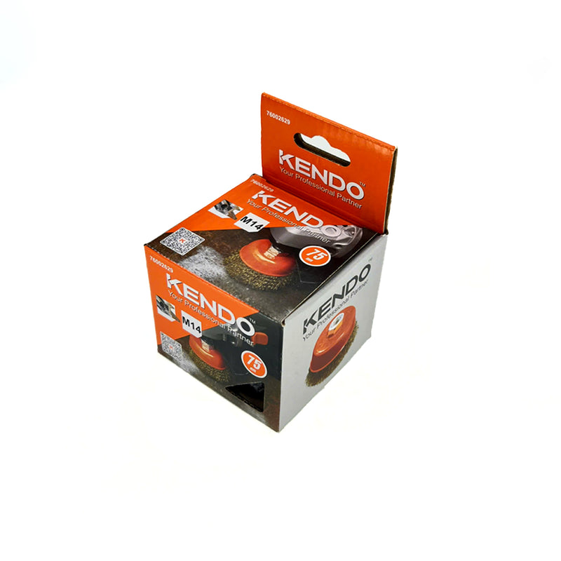 Chổi cước sợi đồng thau hình chén cốt M14 Kendo, kích thước từ 75mm - 100mm