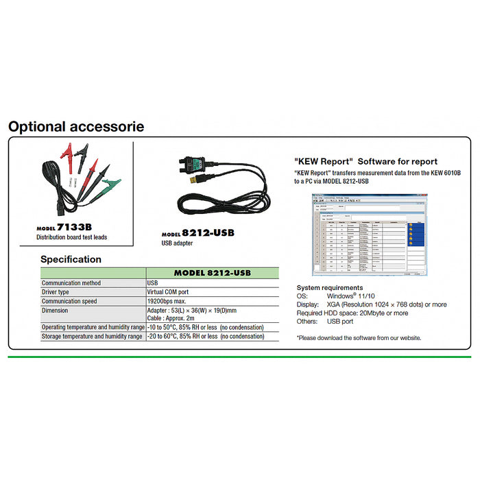 Thiết bị đo điện đa năng 5 in 1 Kyoritsu Kew 6010B có cổng USB