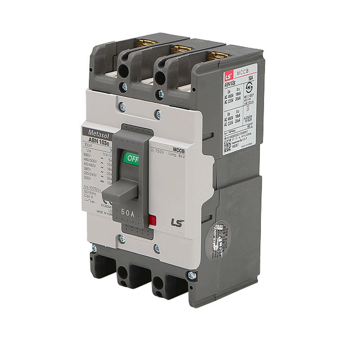 Cầu dao tự động MCCB 3P LS, tải danh định từ 5A ~ 1600A, dòng cắt từ 14kA - 75kA